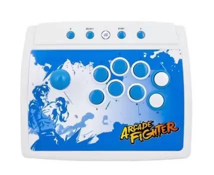 Arcade Stick - dreamGEAR - Arcade Fighter - Nintendo Wii (White)