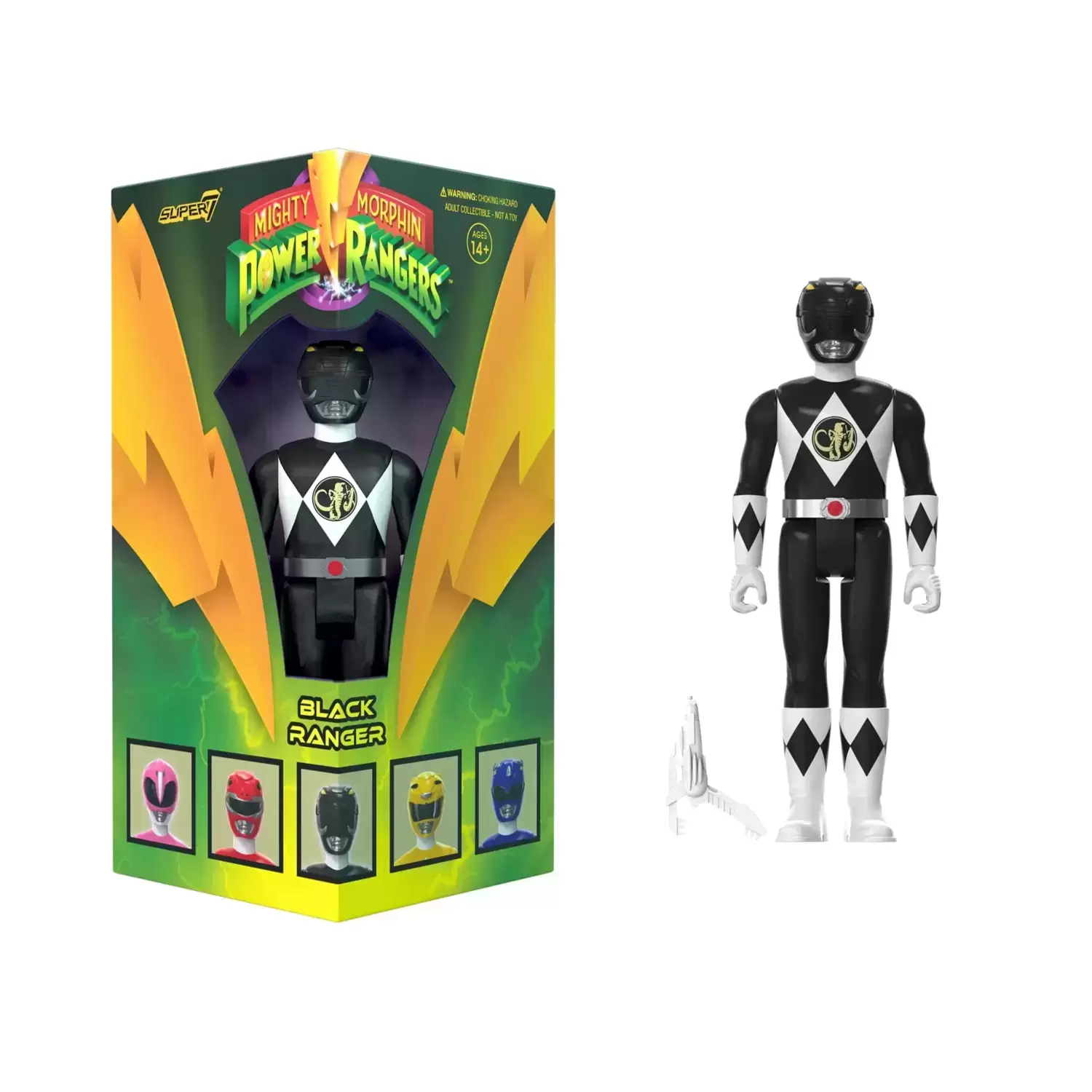 Power Rangers Black Ranger Triangle Box SDCC 2023 ReAction