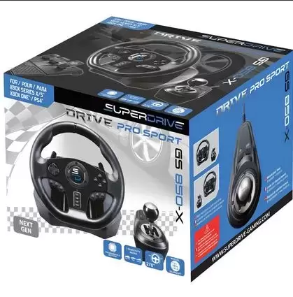 Gaming Steering Wheel & Pedals - Subsonic - Superdrive GS850-X Drive Pro Sport