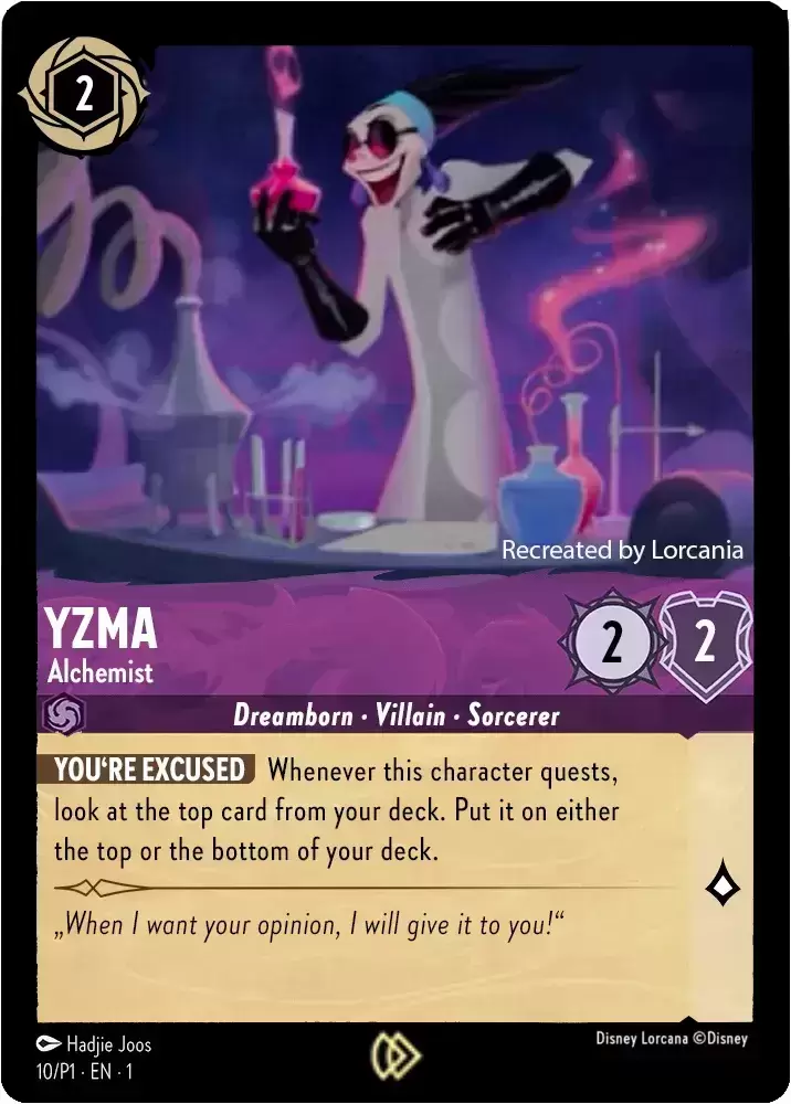 Cartes Promo Lorcana - Yzma - Alchemist (Lorcana League)