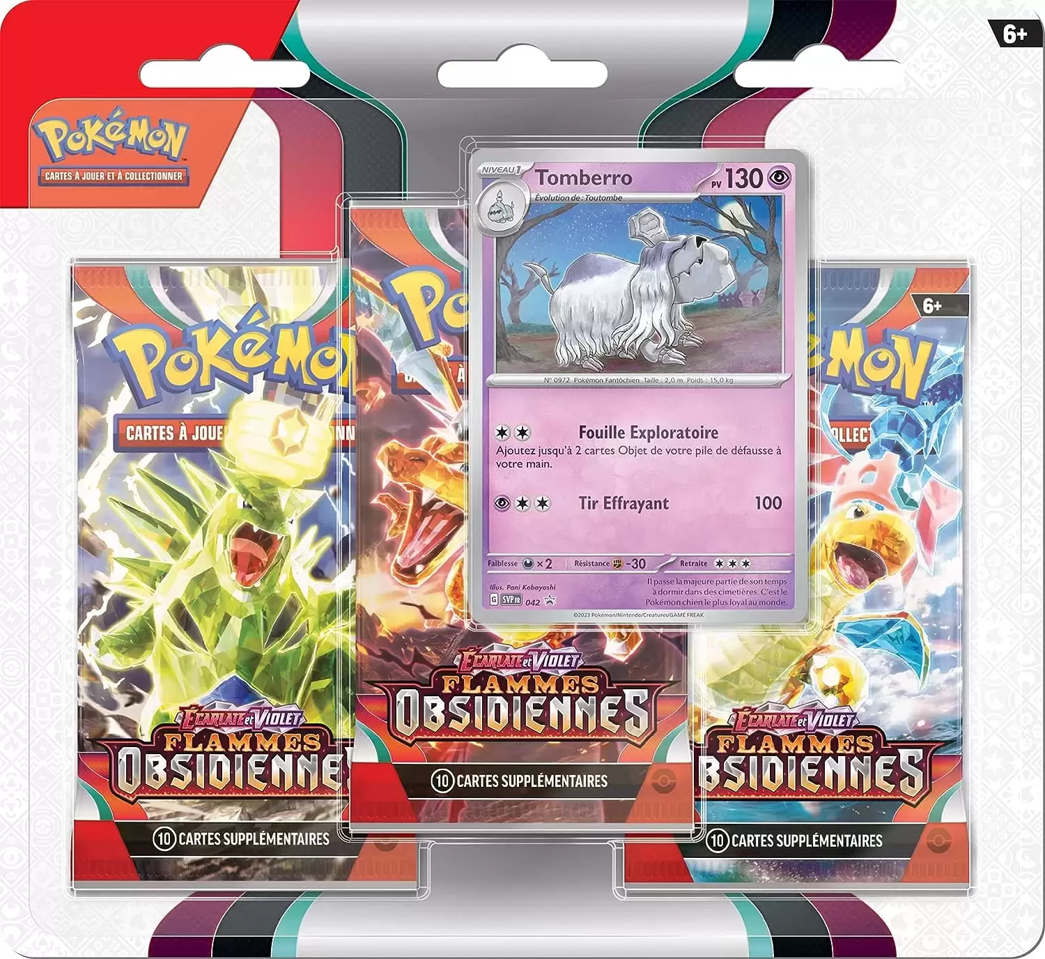 Coffret de Boosters - Tripack Flammes Obsidiennes EV03 - Tomberro