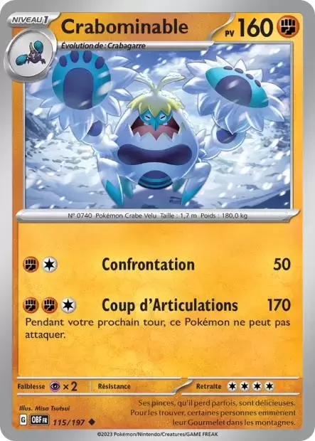Flammes Obsidiennes - OBFFR - Crabominable