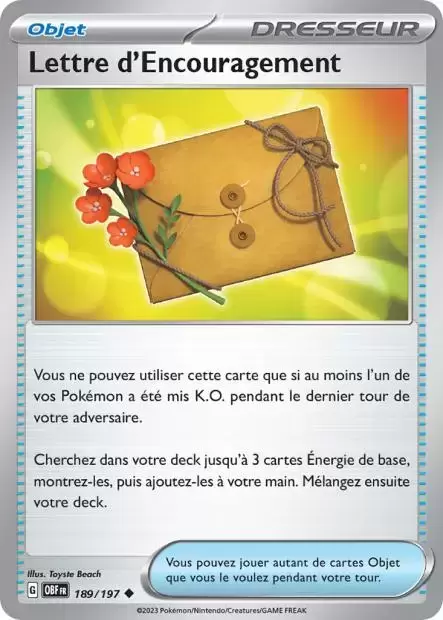 Flammes Obsidiennes - OBFFR - Lettre d\'Encouragement