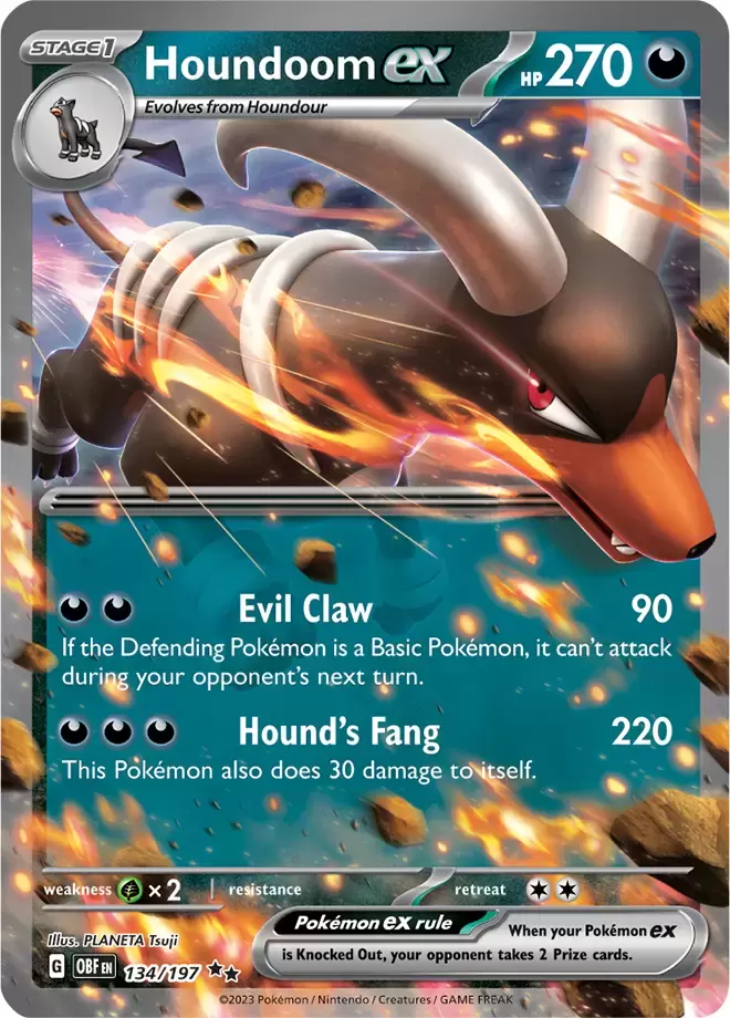 Obsidian Flames - OBF (OBFEN) - Houndoom EX