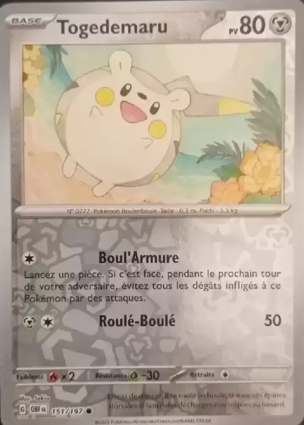 Flammes Obsidiennes - OBFFR - Togedemaru Reverse