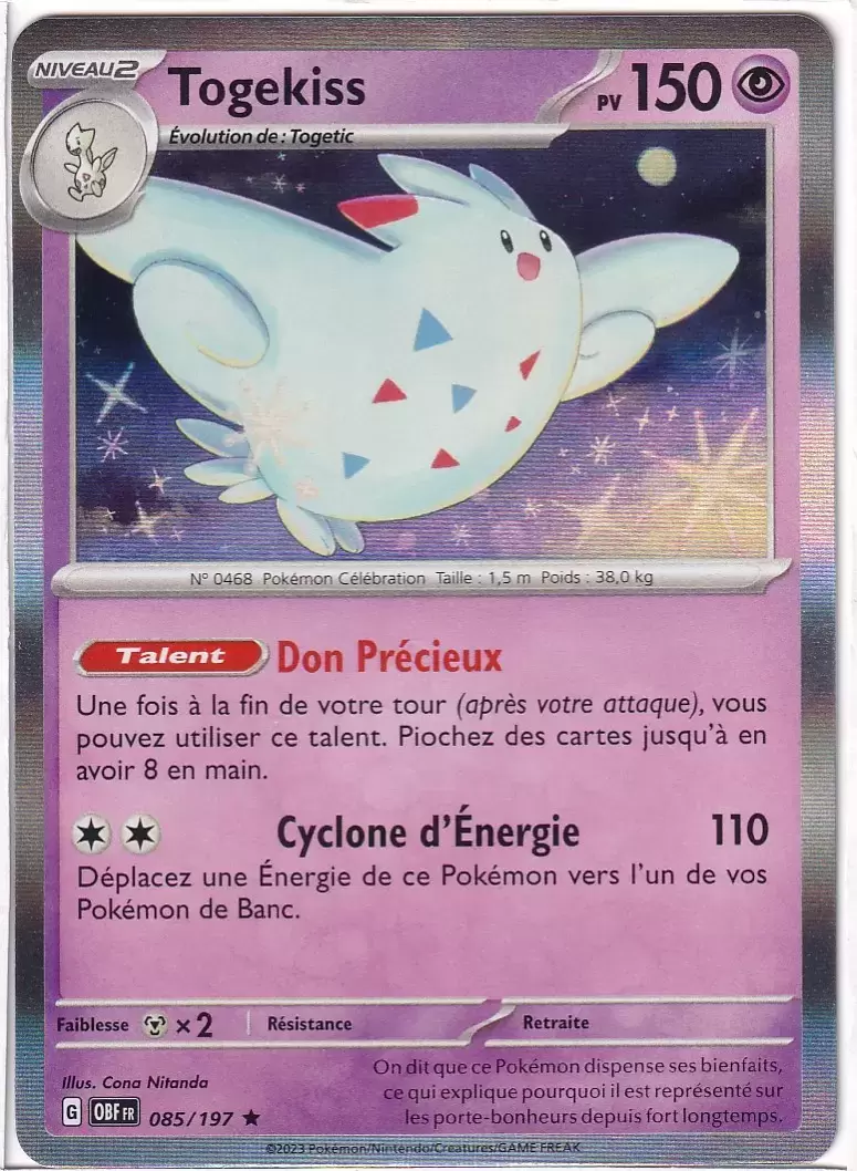 Flammes Obsidiennes - OBFFR - Togekiss holographique