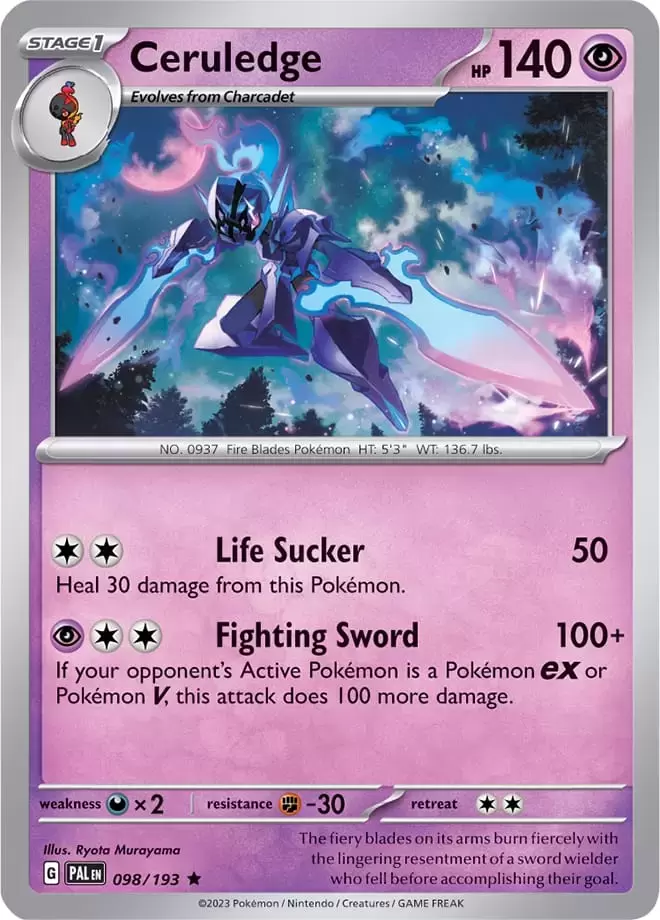 Paldea Evolved - PALEN - Ceruledge Holo