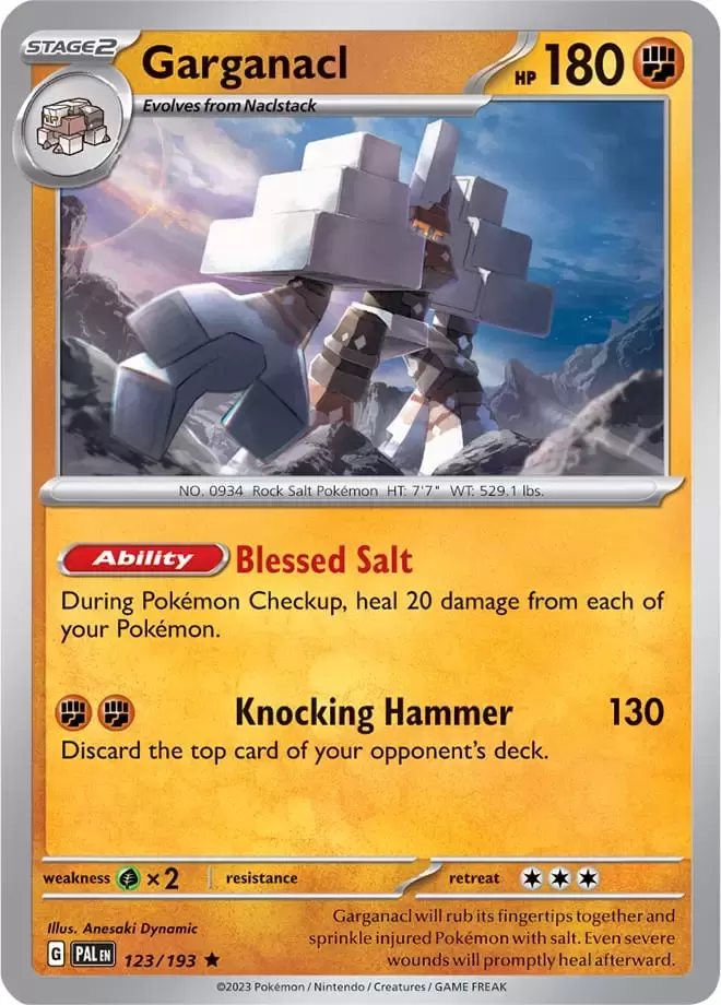 Paldea Evolved - PALEN - Garganacl Holo