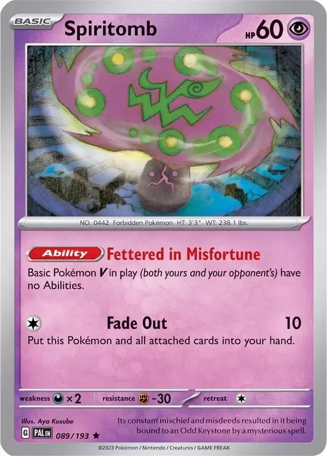 Paldea Evolved - PALEN - Spiritomb Holo
