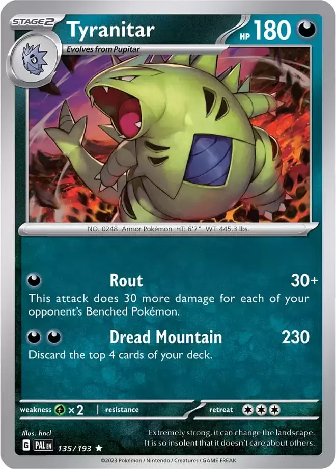 Paldea Evolved - PALEN - Tyranitar Holo