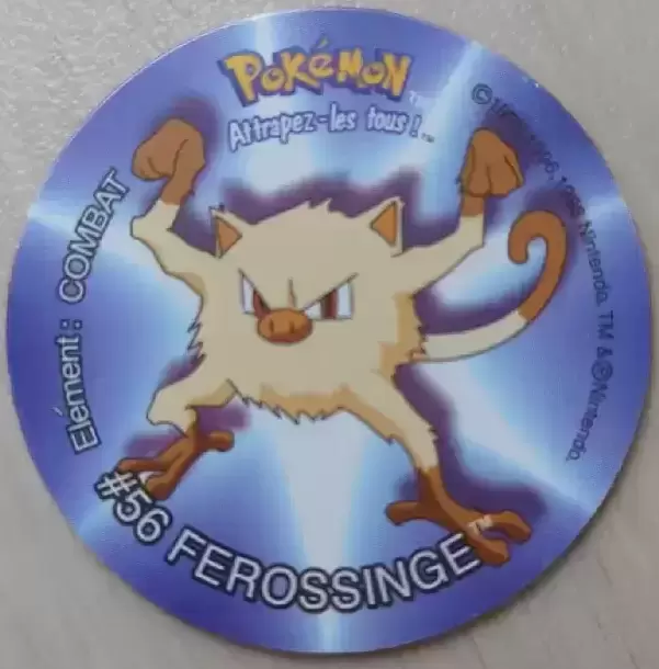 Tazo Pokémon- Cheetos- série 1 - Ferosinge