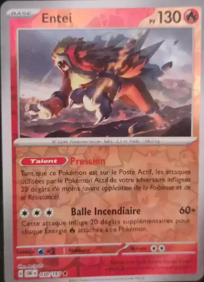 Flammes Obsidiennes - OBFFR - Entei Reverse