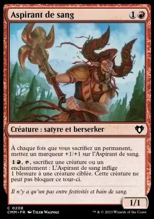 Commander MASTERS - Aspirant de sang