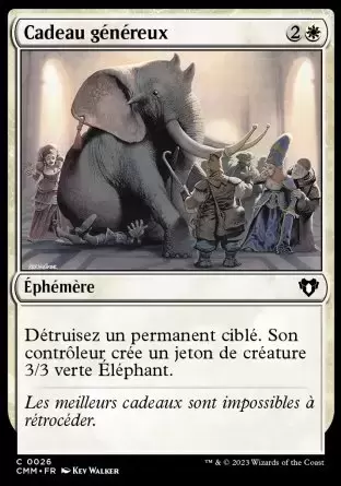 Commander MASTERS - Cadeau généreux