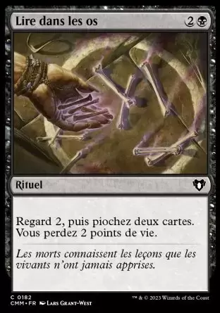 Commander MASTERS - Lire dans les os