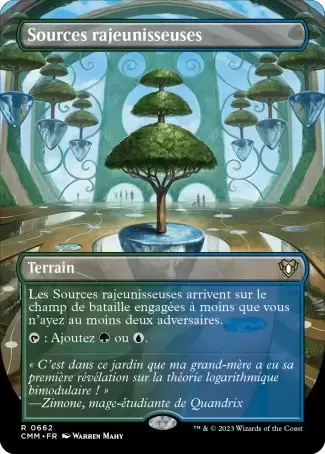 Commander MASTERS - Sources rajeunisseuses
