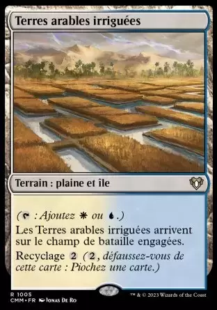 Commander MASTERS - Terres arables irriguées