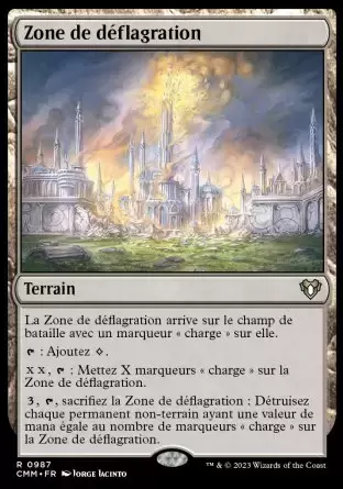 Commander MASTERS - Zone de déflagration