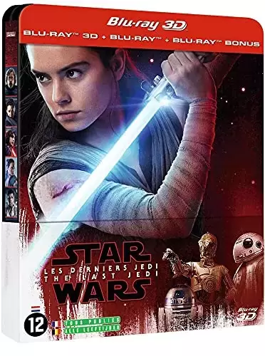 Star Wars - Star Wars : Les Derniers Jedi - Steelbook Blu-ray 3D + Blu-ray 2D + Blu-ray Bonus