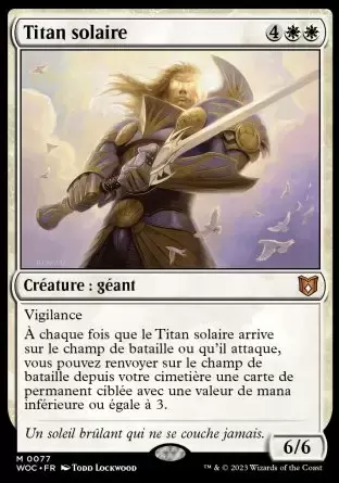 Les Friches d\'Eldraine - Commander Decks - Titan solaire