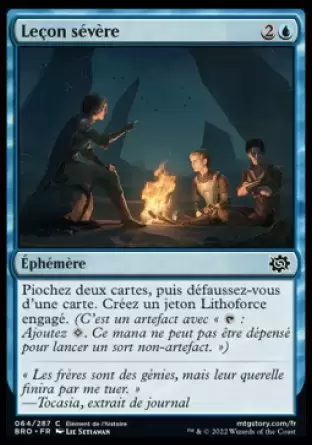 La Guerre Fratricide - Leçon sévère