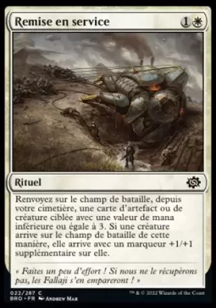 La Guerre Fratricide - Remise en service