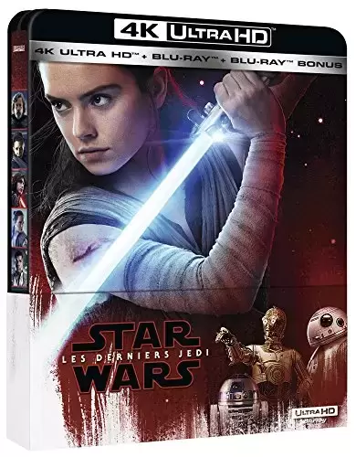 Star Wars - Star Wars : Les Derniers Jedi - Steelbook UHD 4K + Blu-ray 2D + Blu-ray Bonus
