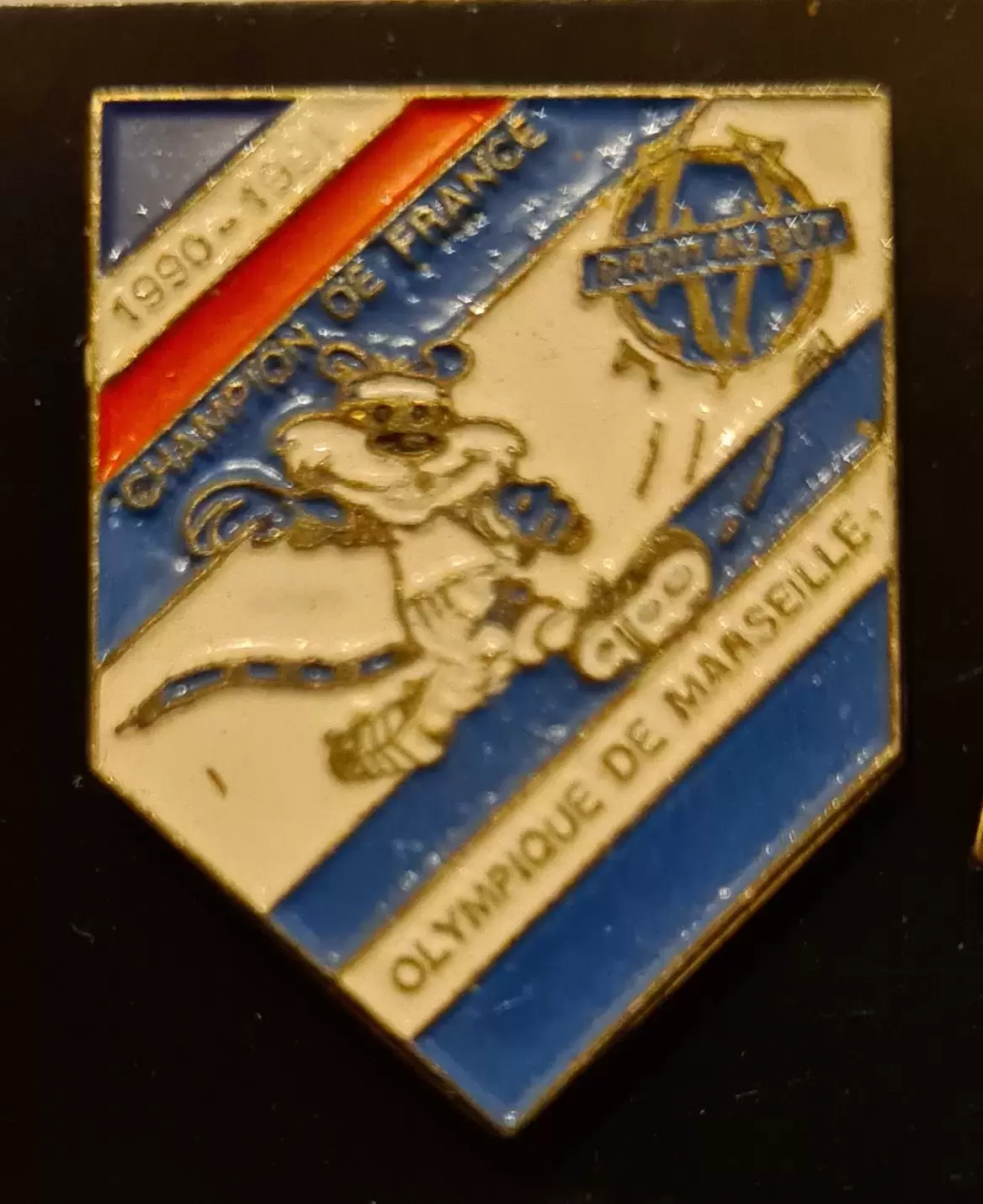 Pin\'s Football - Olympique de Marseille - Champion de France 1990-1991