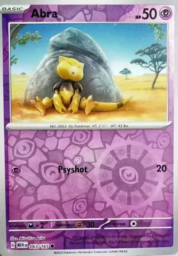 Scarlet & Violet 151 - MEWEN - Abra Reverse