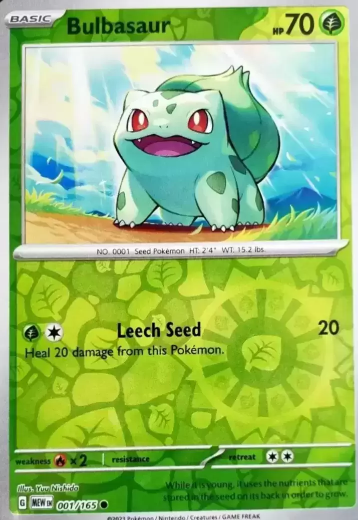 Scarlet & Violet 151 - MEWEN - Bulbasaur Reverse