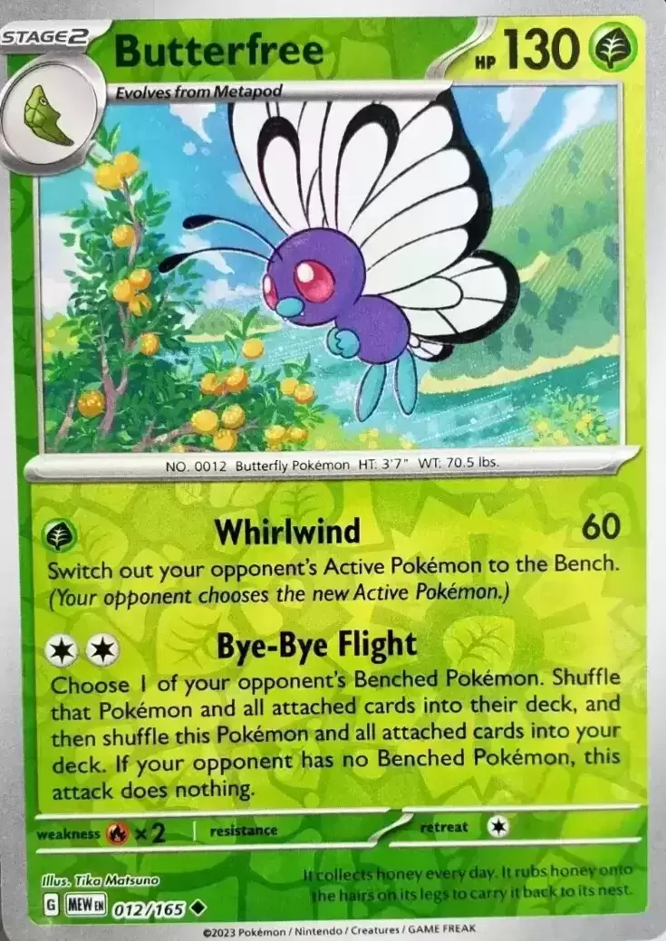 Scarlet & Violet 151 - MEWEN - Butterfree Reverse