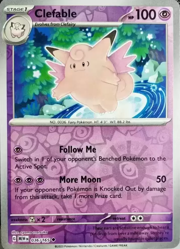 Scarlet & Violet 151 - MEWEN - Clefable Reverse