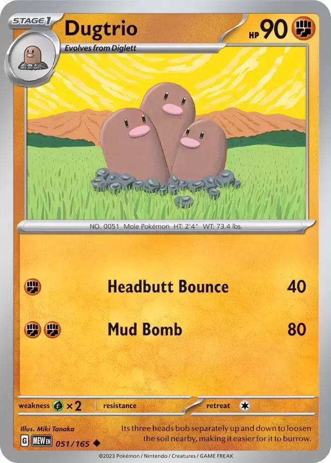 Scarlet & Violet 151 - MEWEN - Dugtrio