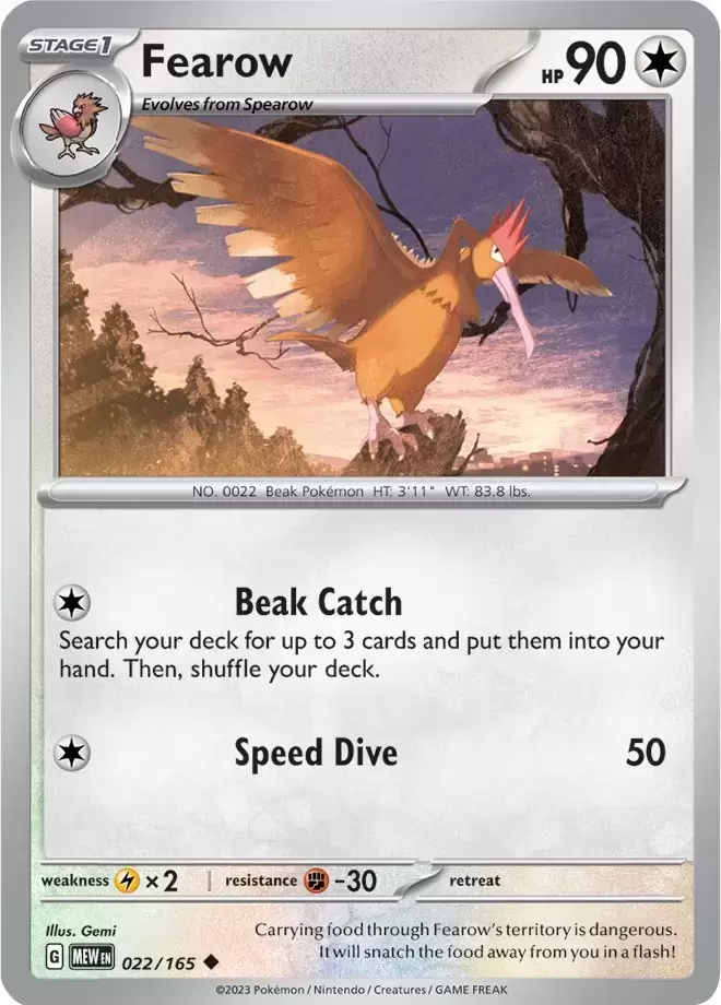 Scarlet & Violet 151 - MEWEN - Fearow