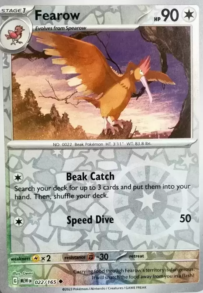 Scarlet & Violet 151 - MEWEN - Fearow Reverse