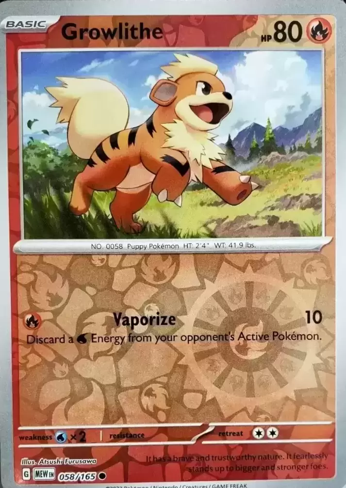 Scarlet & Violet 151 - MEWEN - Growlithe Reverse