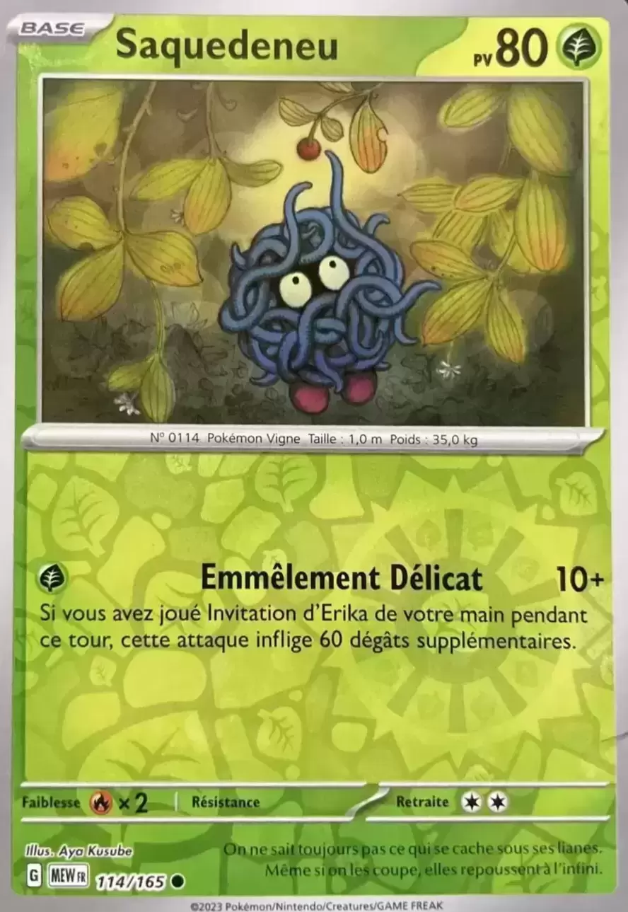 Ecarlate & Violet 151 - MEWFR - Tangela Reverse