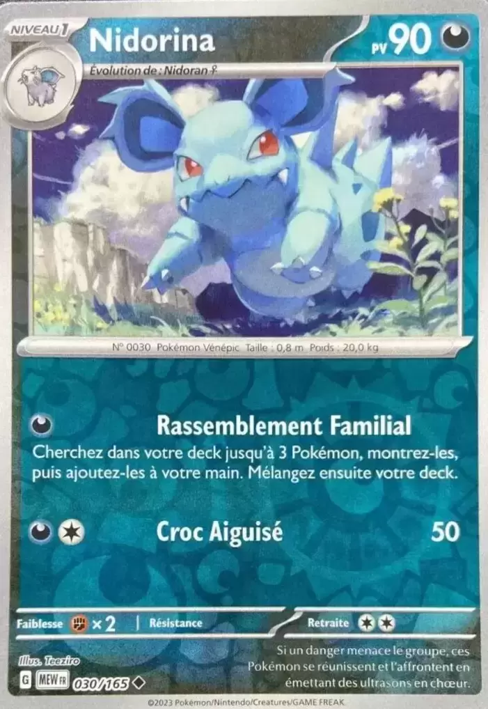 Ecarlate & Violet 151 - MEWFR - Nidorina Reverse