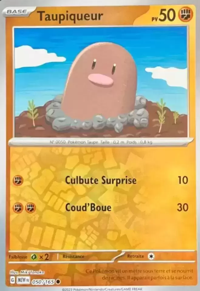 Ecarlate & Violet 151 - MEWFR - Diglett Reverse