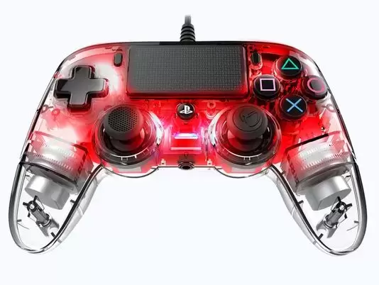 Controller / Joystick / PAD Multi-Platforms - Manette Filaire Compacte Rétroéclairée Red