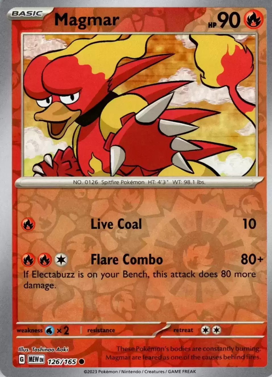 Scarlet & Violet 151 - MEWEN - Magmar Reverse