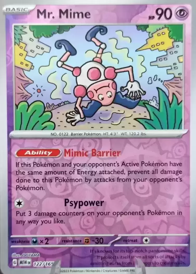 Scarlet & Violet 151 - MEWEN - Mr. Mime Reverse