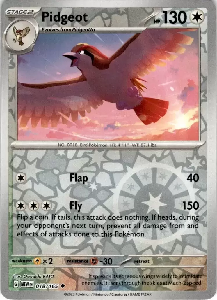 Scarlet & Violet 151 - MEWEN - Pidgeot Reverse
