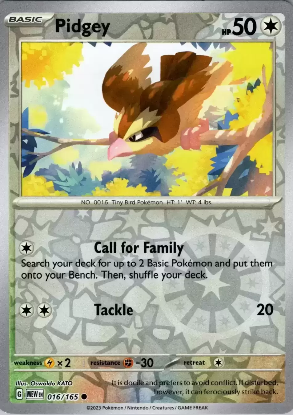 Scarlet & Violet 151 - MEWEN - Pidgey Reverse
