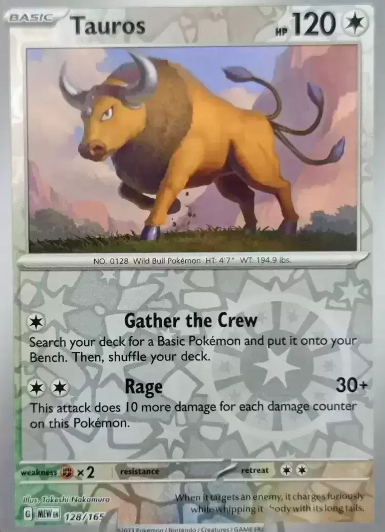 Scarlet & Violet 151 - MEWEN - Tauros Reverse