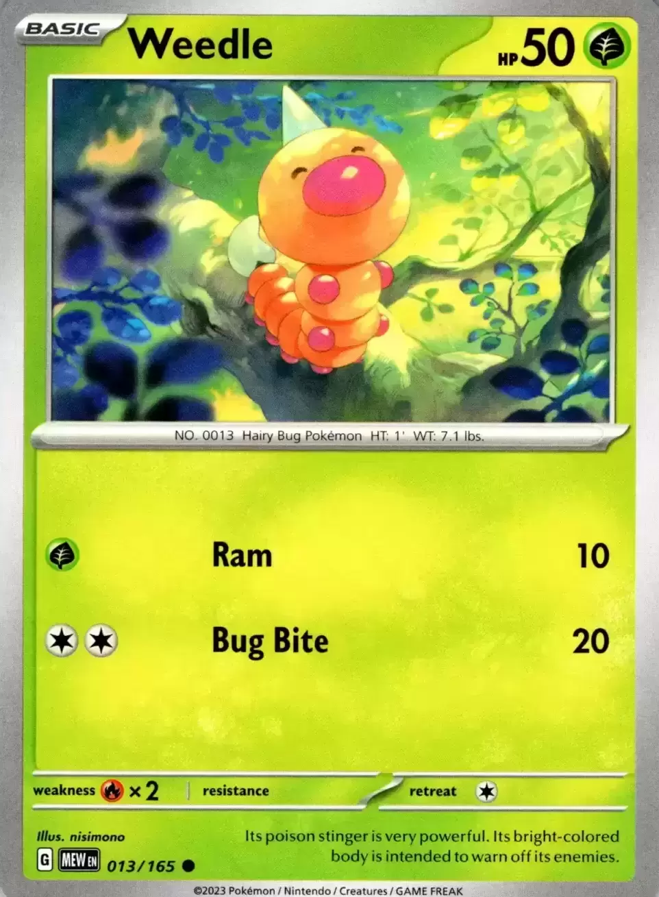 Scarlet & Violet 151 - MEWEN - Weedle