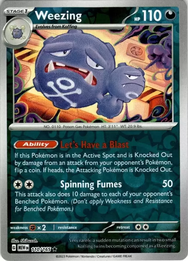 Scarlet & Violet 151 - MEWEN - Weezing Reverse