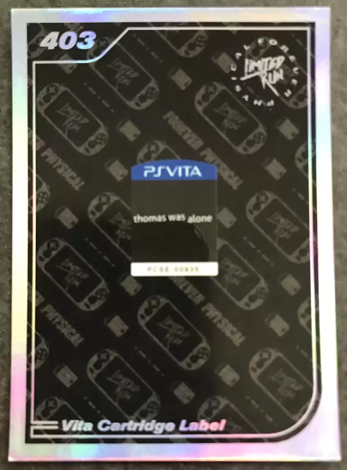 Limited Run Cards Série 2 - Vita Cartridge Label