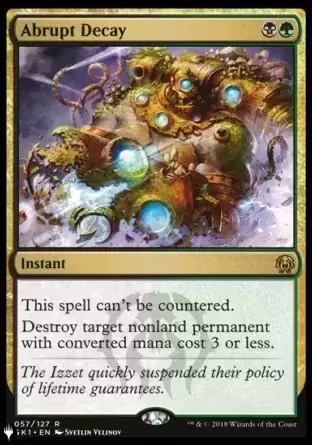 The list - Décomposition abrupte