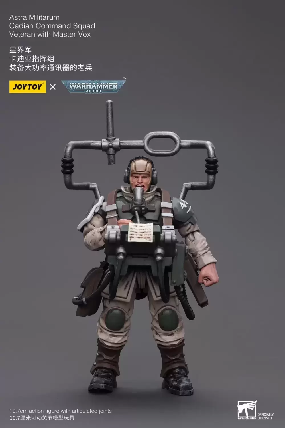 Astra Militarium - Cadian Command Squad Veteran with Master Vox